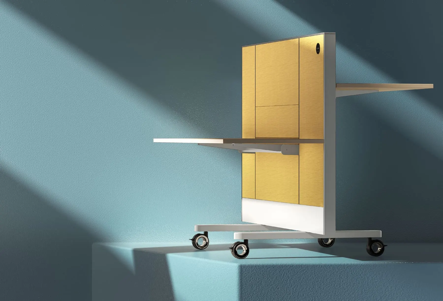 Mobile height-adjustable panel workstation — HA, view 2