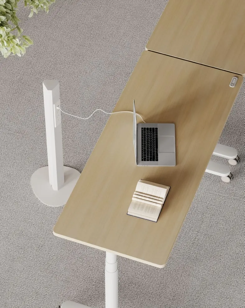 Flip-top height-adjustable training desk — MULTI, view 2