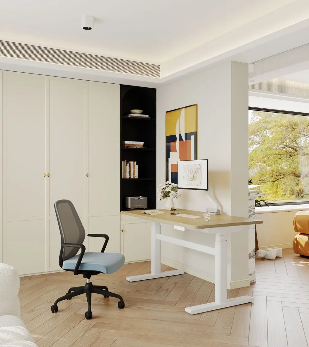 Electric height-adjustable office desk — SOLE, view 2