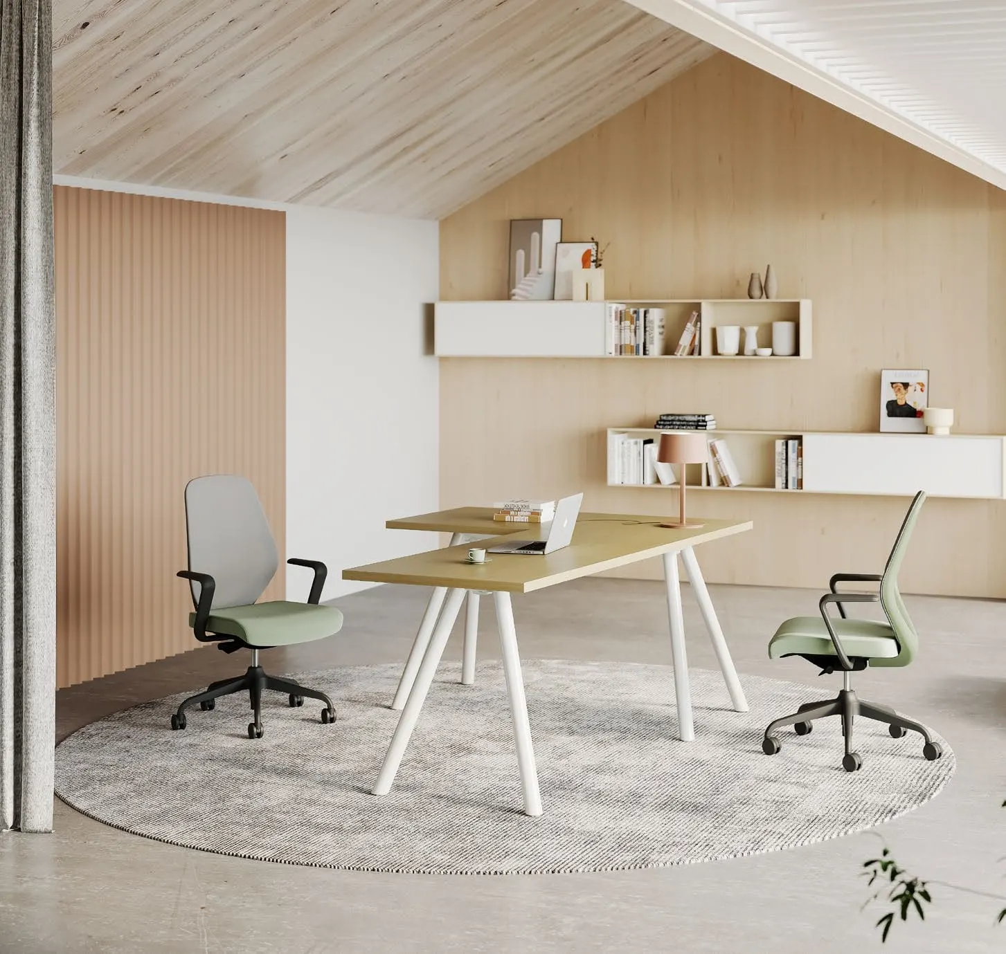 A-frame collaborative desk and table — FRAME A, view 2