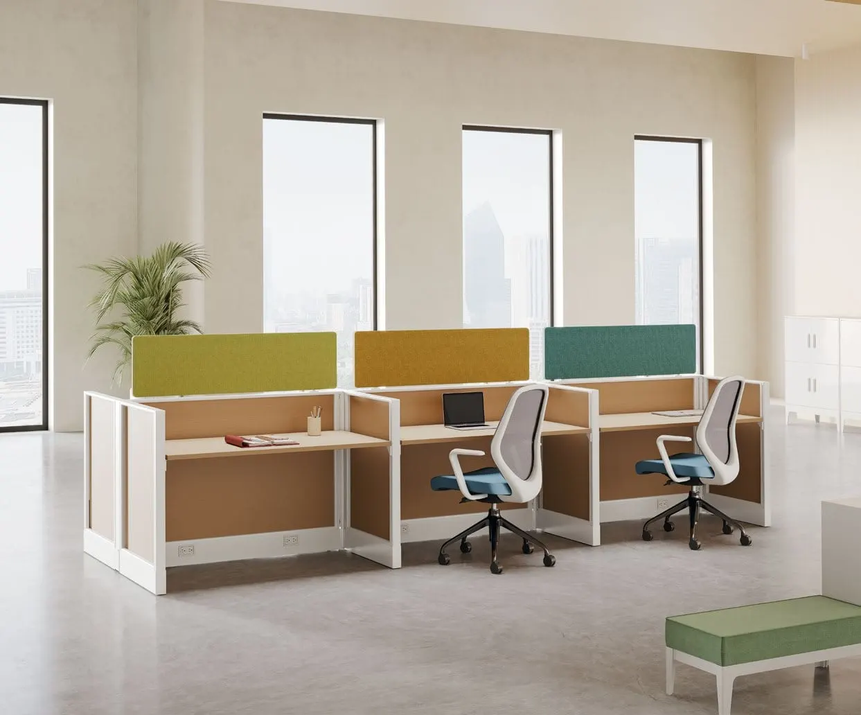 Modular office panel system with power — X-RAIL, view 2