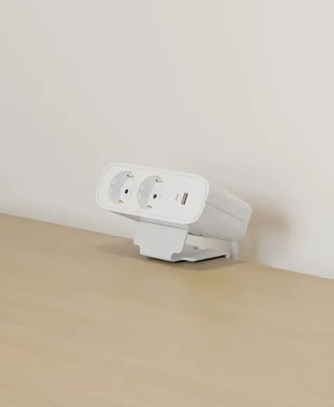 Clamp-mount desktop power module — OVAL, view 3