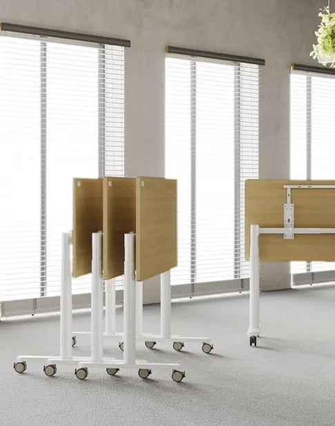Flip-top height-adjustable training desk — MULTI, view 3