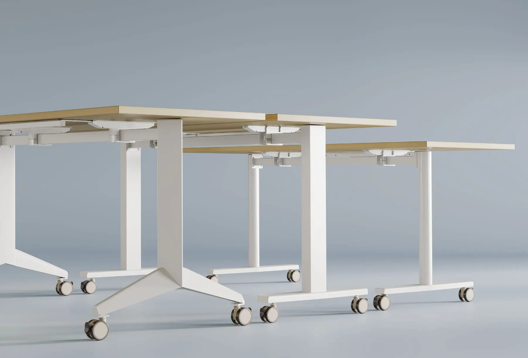 Flip-top nesting training table — TRAINI, view 3