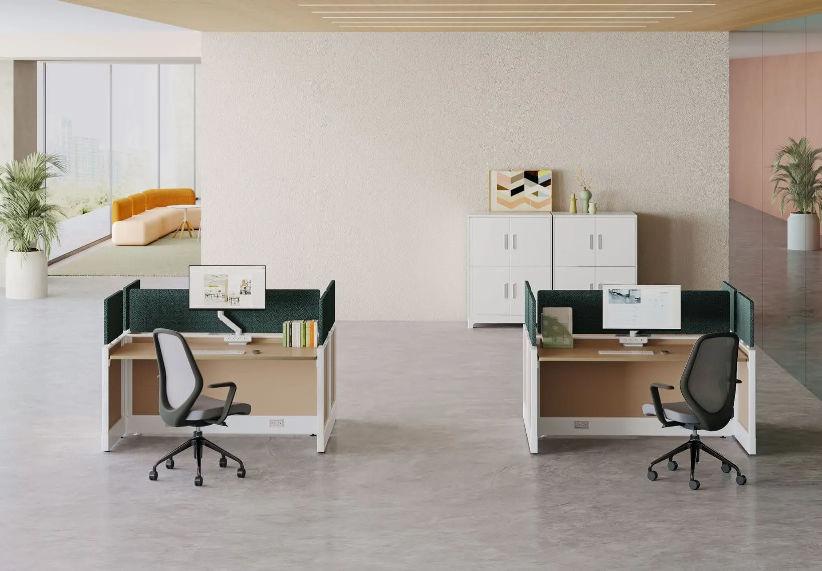 Modular office panel system with power — X-RAIL, view 3