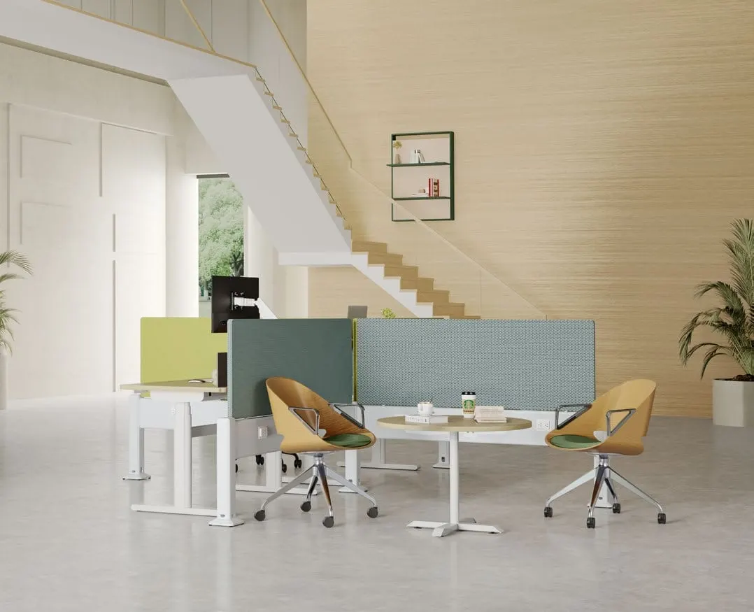 Wood veneer shell conference and guest chair — KUPP, view 3