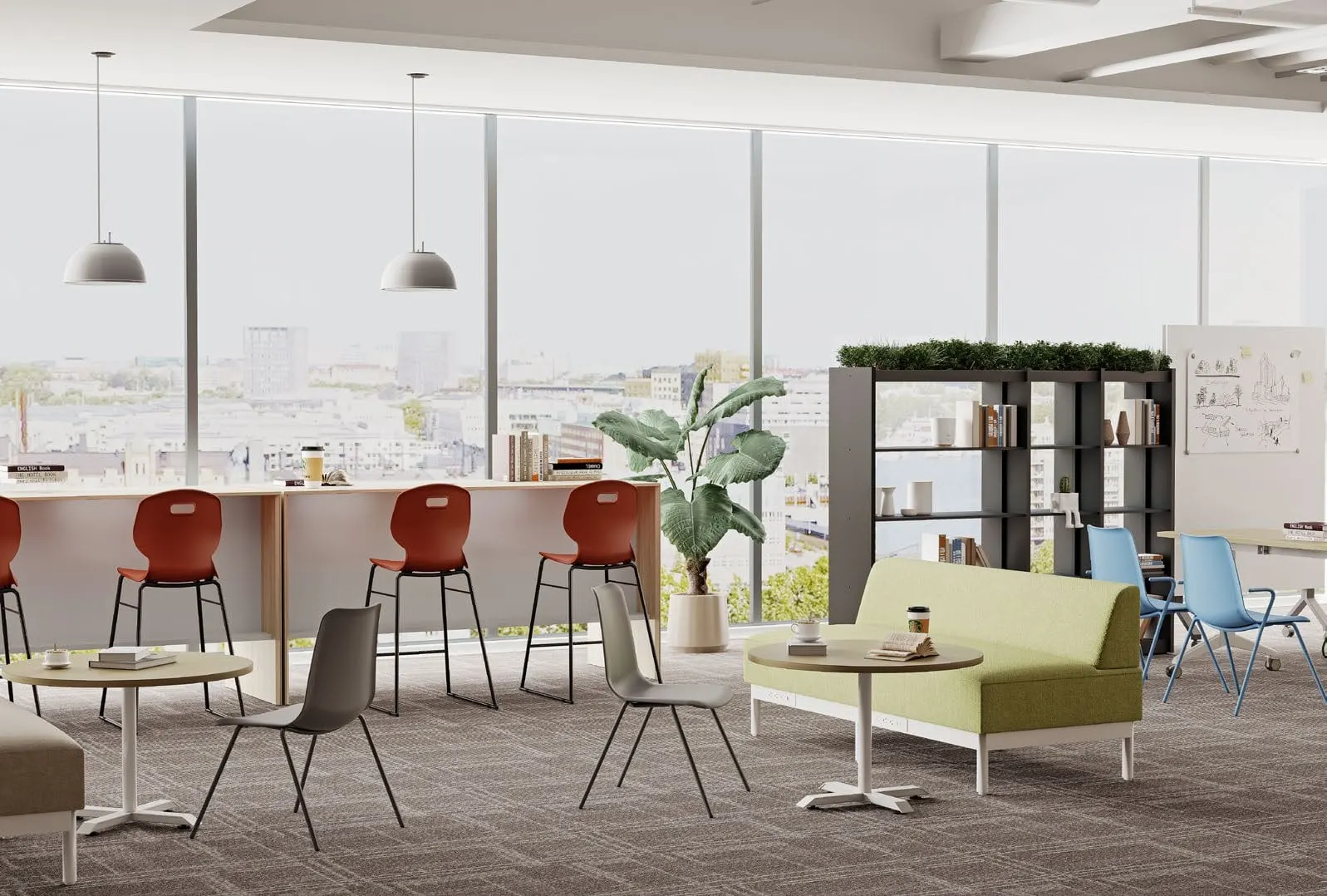 Stackable chair with molded shell — CREO, view 3