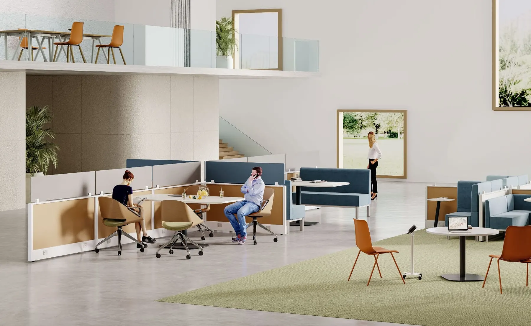 Modular office panel system with power — X-RAIL, view 4