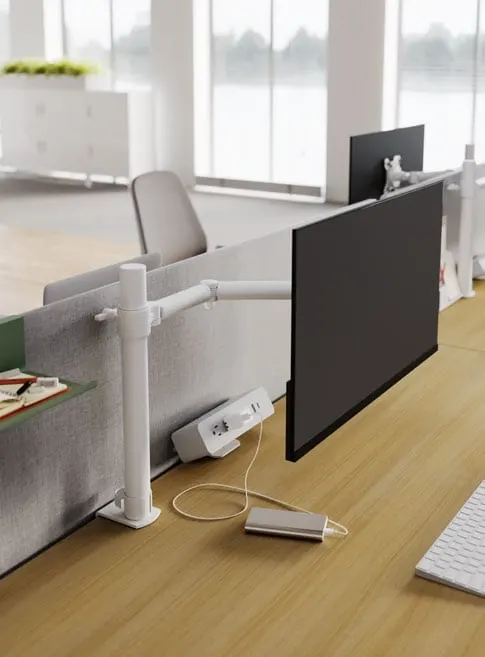 Steel-frame open-plan benching desk — COBO, view 5