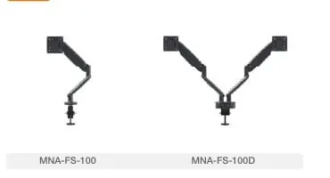 Black gas-spring single monitor arm clamped to an oak sit-stand desk with keyboard and mouse